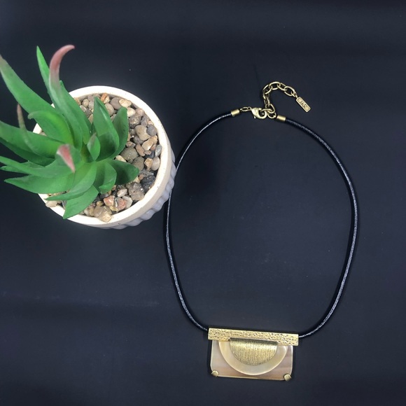 Silpada Eclipse Brass leather and horn necklace - Picture 10 of 17